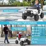 Elektrinis vaikiškas sunkvežimis su nuotolinio valdymo pulteliu ir LED šviesomis (Balta)