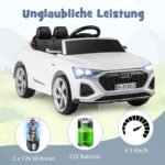 Elektrinė vaikiška transporto priemonė su valdymo pulteliu (Balta)