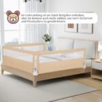 150 cm sulankstomos lovos apsauga su nuimamu užvalkalu (Smėlio)