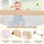 150 cm sulankstomos lovos apsauga su nuimamu užvalkalu (Smėlio)