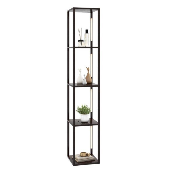 Moderni pastatoma lentyna su LED apšvietimu (Ruda)