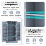 Virtuvės spintelė su 2 durelėmis ir 6 reguliuojamomis lentynomis (Pilka)