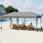 Sulankstomas 6x3m paviljonas su ratukais ir UV apsauga (Pilka)
