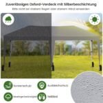 Sulankstomas 6x3m paviljonas su ratukais ir UV apsauga (Pilka)