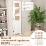 Trijų sekcijų medinės pertvaros su nuotraukų rėmeliais (Balta)