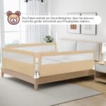 Ištraukiamos lovos apsaugos 180 cm ilgio su saugos diržu (Smėlio)