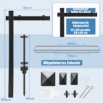Skelbimų stendas su rodykle nekilnojamojo turto pardavimui (Juoda)