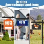 Skelbimų stendas su rodykle nekilnojamojo turto pardavimui (Juoda)