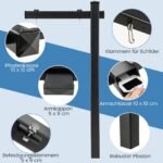 Skelbimų stendas su rodykle nekilnojamojo turto pardavimui (Juoda)