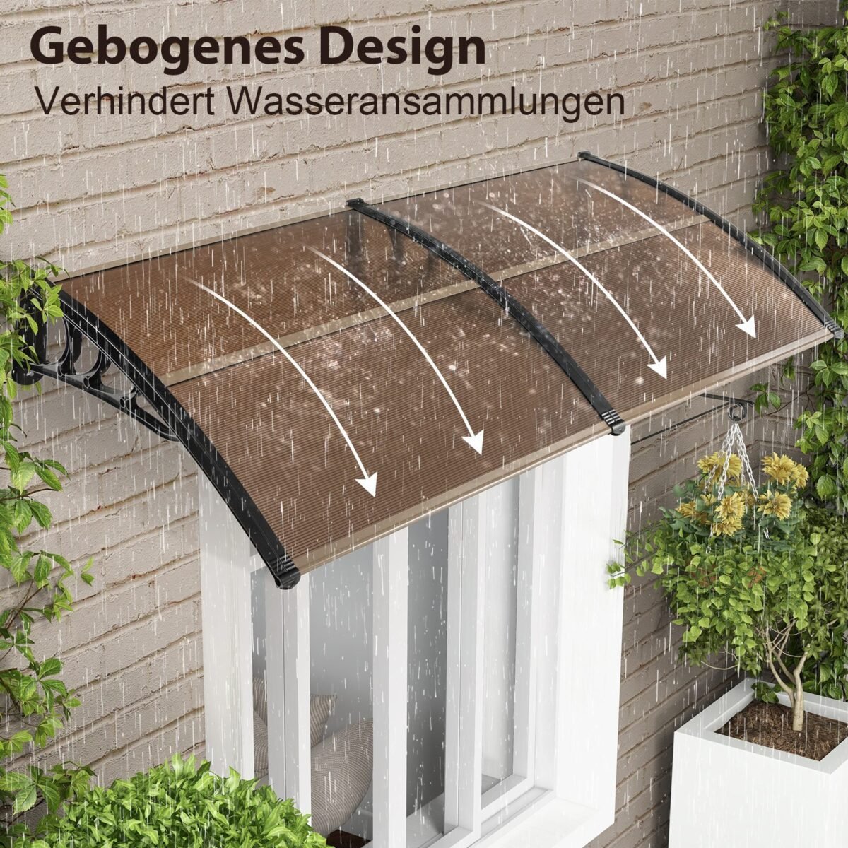 Durų stogelis 199 x 99 cm (Kavos)