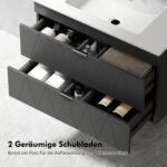 Pakabinama praustuvo spintelė su keramikiniu praustuvu