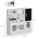 Vaikų žaidimų virtuvėlė su ledo kubelių aparatu ir kreidos lenta