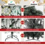 Kalėdinė eglutė su LED apšvietimu ir sniego efektu 215 cm (Žalia)