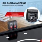 Sulankstomas „Air Hockey“ stalas su LED ekranu (Juoda)