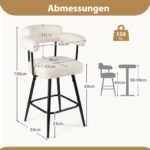 Sėdynės su atlošu 360° besisukančios (Balta)