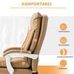 Ergonominė biuro kėdė su atlenkiamu atlošu ir ištraukiamu pakoju