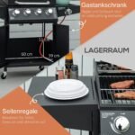 Daugiafunkcis dujinis BBQ grilius su 3 degikliais ir ratukais