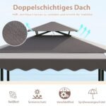 Atspari oro sąlygoms pavėsinė su baru ir dviem kėdėm (Pilka)