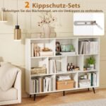 3 pakopų atvira knygų lentyna su 7 8 arba 10 skyrių (Balta)