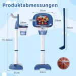 Reguliuojamo aukščio 4 viename žaidimų rinkinys vaikams (Mėlyna)