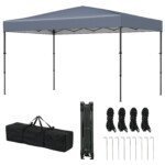 Išskleidžiamoji lauko pavėsinė 365x225 cm (Pilka)