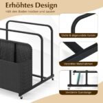 Talpinimo dėžė lauko reikmenims su ratukais (Juoda)