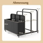 Talpinimo dėžė lauko reikmenims su ratukais (Juoda)