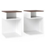 Stilingas S formos staliukas atvirais skyriais (Riešuto)