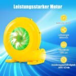 Galingas 450W oro pripūtimo siurblys su rankena ir inkarais (Geltona)