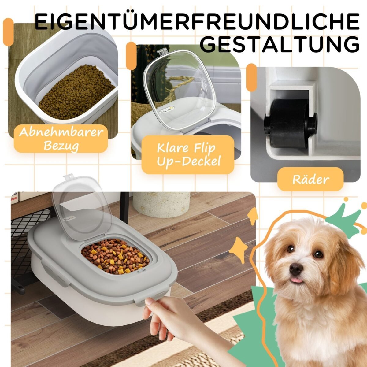 Hermetiška sulankstoma gyvūnų pašarų talpykla 25 l