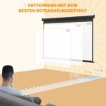 Motorizuotas projektoriaus ekranas su nuotoliniu valdymu 100 colių