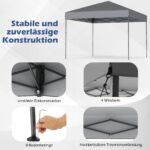 Reguliuojamo aukščio sulankstomas paviljonas 3x3 m (Pilka)