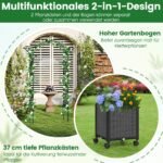 Arkinė gėlių atrama su integruotais laistytuvais (Pilka)