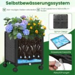 Arkinė gėlių atrama su integruotais laistytuvais (Pilka)