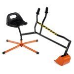 Sėdimasis metalinis ekskavatorius su 360° besisukančia sėdyne ir vairuojama kauše (Oranžinė)