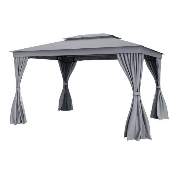 Sodo paviljonas 4x3 m atsparus vandeniui (Pilka)