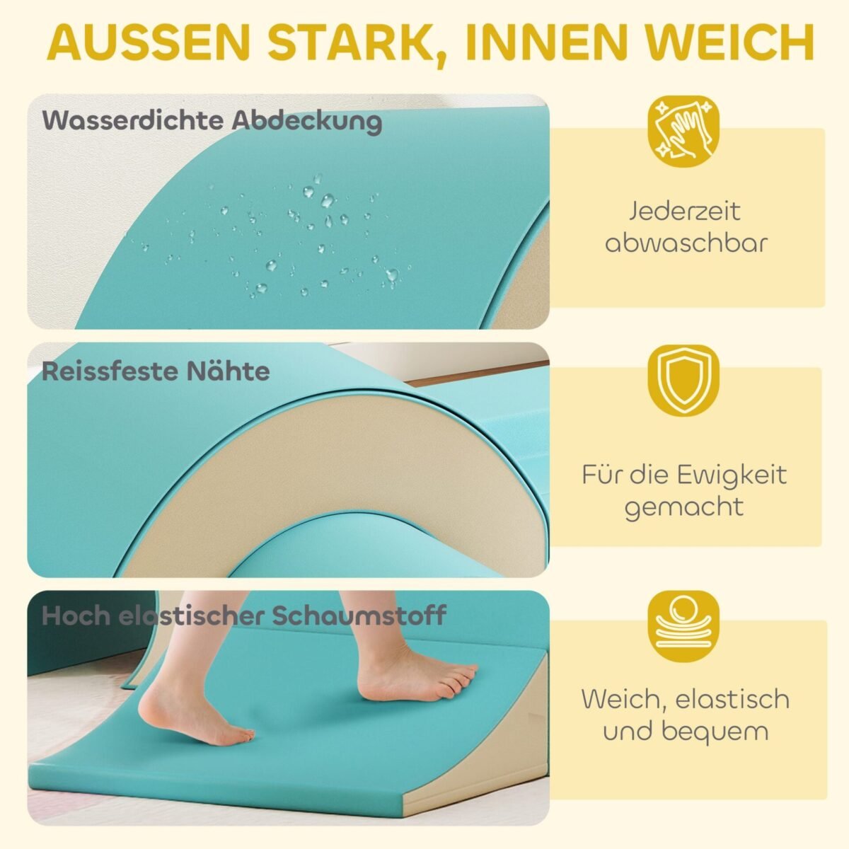 5 dalių modulinės minkštos žaidimų formos lavinančios motoriką