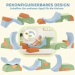 5 dalių minkštų putplastinių kaladėlių rinkinys motorikai lavinti