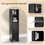 Kompaktiška vonios spintelė su atvirais skyriais (Juoda)