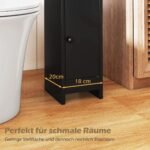 Kompaktiška vonios spintelė su atvirais skyriais (Juoda)