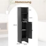 Kompaktiška vonios spintelė su atvirais skyriais (Juoda)