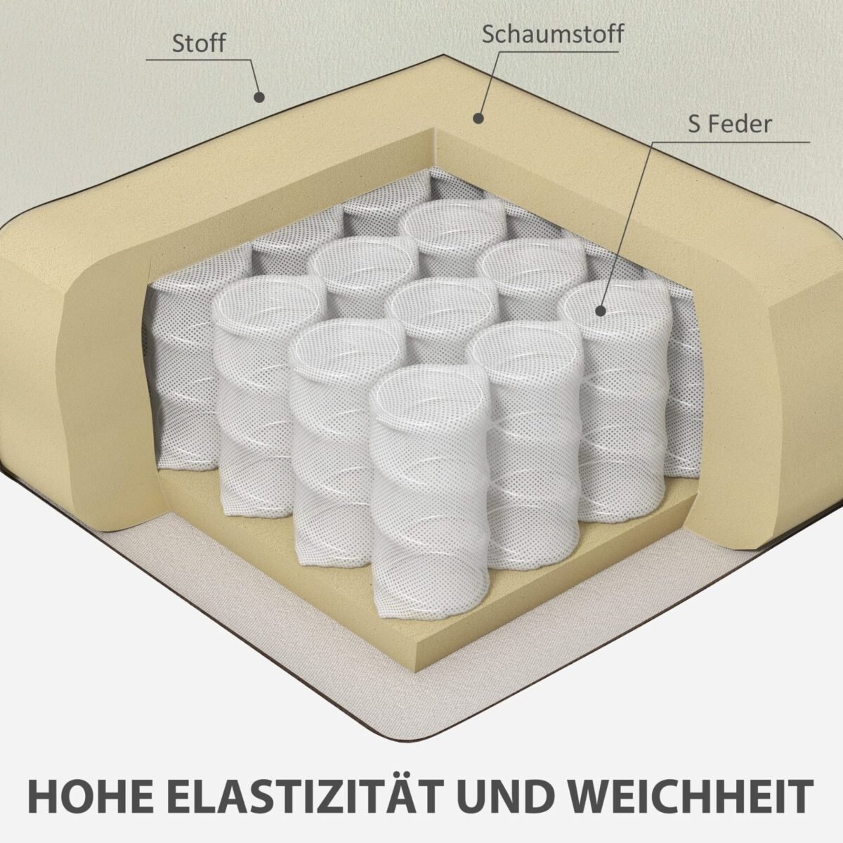 Minkštas krėslas su kaučiukmedžio kojomis ir patogiu pasviru atlošu