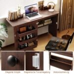 Sulankstomas siuvimo stalas su integruota įkrovimo stotele (Kavos)