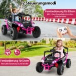 Elektrinis vaikiškas automobilis su nuotolinio valdymo pulteliu (Rožinė)
