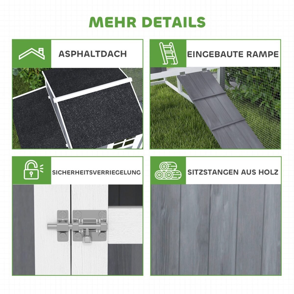 Vištidė su voljeru 3-4 vištoms, 3 skyrių lizdavietė ir ištraukiamas dugnas