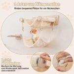 Sieninis kačių draskyklė su poilsio nameliu ir platformomis (Natūrali)