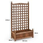 Medinis gėlių vazonas su atrama (Ruda)