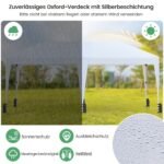Sulankstoma pavėsinė su UV apsauga ir ratukais 3x6m (Balta)