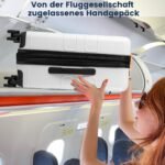 Išplečiamas rankinis lagaminas su TSA spyna (Balta)