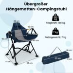 Sąlyginis lauko krėslas su reguliuojama atlošo padėtimi ir puodelių laikikliu (Mėlyna)